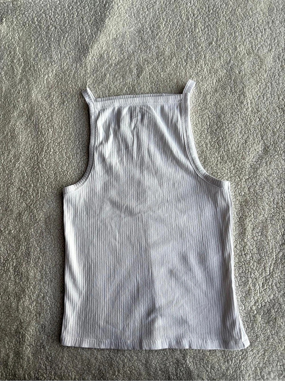 We The Free Tank Top Size S White Ribbed Square Neck